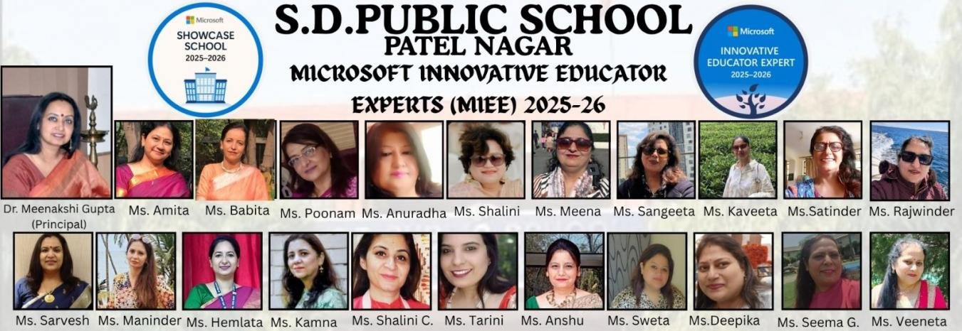 Proud Moment: 70% Educators as MIEEs & Recognized as Microsoft Showcase School 2025–26!, S. D. Public School